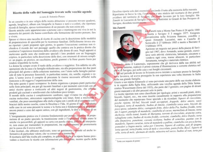 PENZO Antonio - - Ricette della valle del Samoggia trovate nelle vecchie agende.