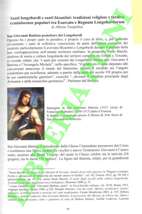 TAMPELLINI Alberto - - Santi longobardi e santi bizantini: radizioni religiose e tardive reminescenze tra Esarcato e Regnum Longobardum.
