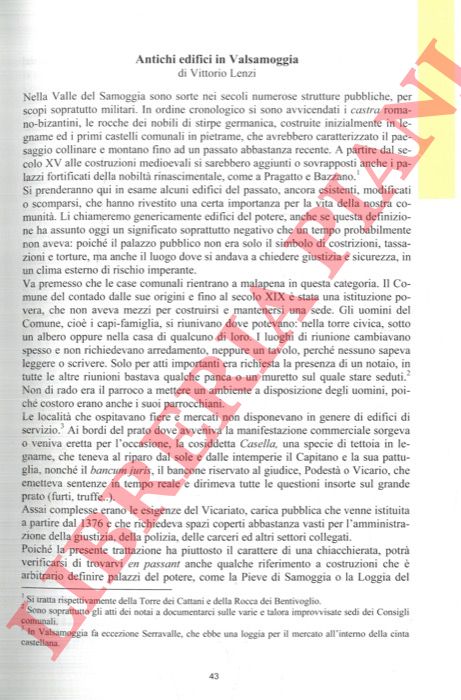 LENZI Vittorio - - Antichi edifici in Valsamoggia. Ospitali lungo il Samoggia.