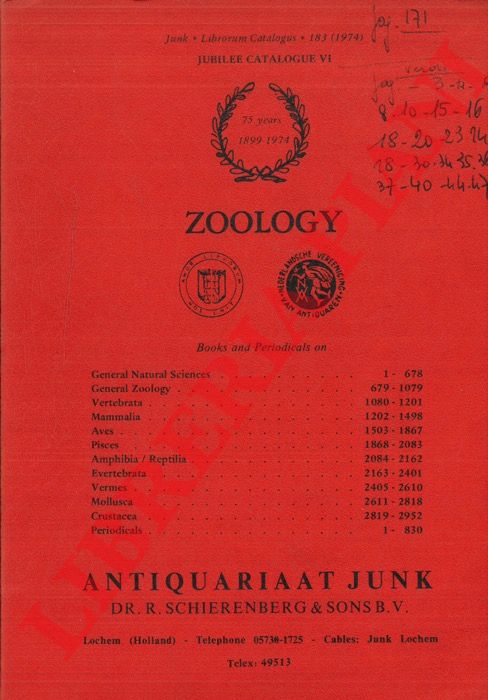 Antiquariaat Junk - Olanda - - Natural history, etc.