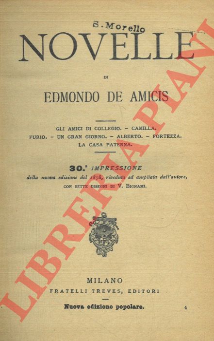DE AMICIS Edmondo - - Novelle.