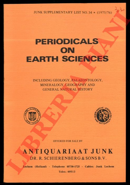 Antiquariaat Junk - Olanda - - Natural history. Supplementary list, Reprint, ecc.