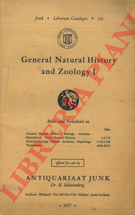 Antiquariaat Junk - Olanda - - Natural history & Travel. (Cataloghi di vendita).