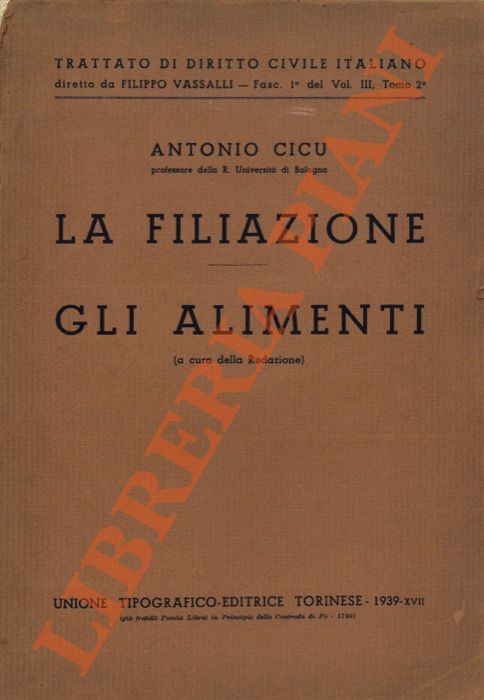 CICU Antonio - - La filiazione - Gli alimenti.