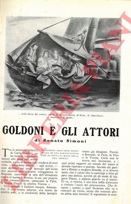 SIMONI Renato - - Goldoni e gli attori.