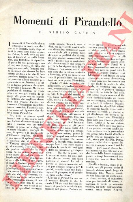 CAPRIN Giulio - - Momenti di Pirandello.