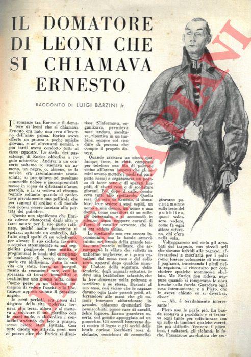 BARZINI Luigi, jr - - Il domatore di leoni che si chiamava Ernesto.