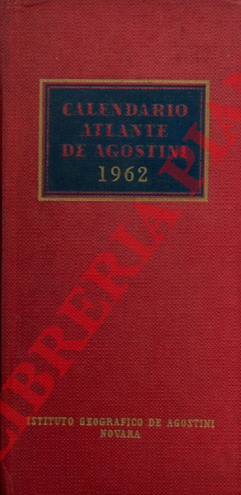 - - Calendario Atlante De Agostini. 1962.