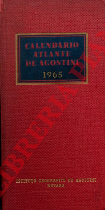- - Calendario Atlante De Agostini. 1965.
