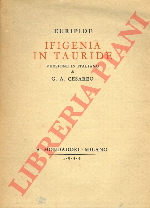 EURIPIDE - - Ifigenia in Tauride.