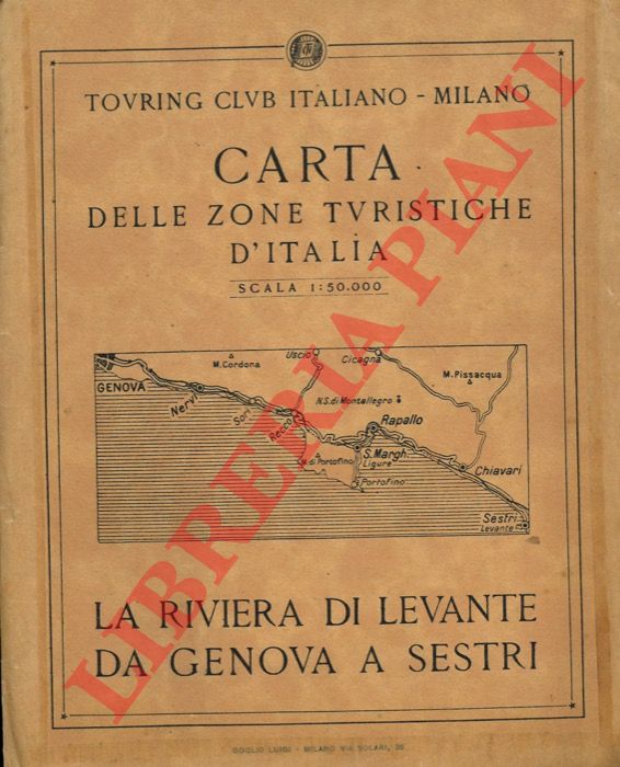TCI - - La Riviera di Levante da Genova a Sestri. Allegato libretto esplicativo. Carta delle zone turistiche d'Italia. Scala 1 : 50.000.