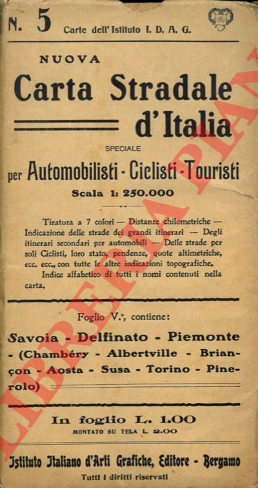 Becherel - Marieni - - Nuova carta stradale speciale per automobilisti, ciclisti, turisti. Foglio n. 5 - 6 - 7 - 9 - 10 - 11 - 13 - 14 - 15 - 16 - 17 - 18 - 19 - 20 - 21 - 22 - 23 - 24 - 26 - 27 - 29 - 31 - 32 - 33 - 34.