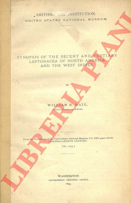 DALL William Healey - - Synopsis of the recent and tertiary Leptonacea of North America and the West Indies.