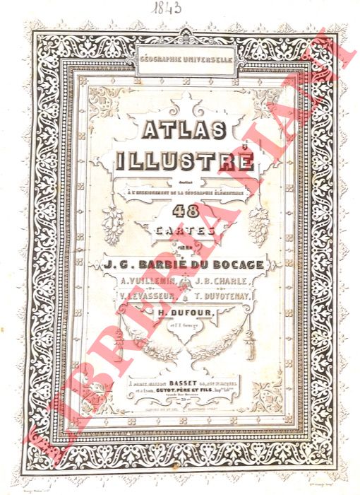 BARBIE DU BOCAGE J.-G. - VUILLEMIN A. et al. - - Atlas illustr destin  l'enseignement de la gographie lmentaire: 48 cartes.