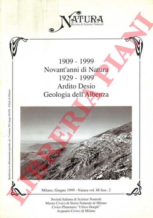 DESIO Ardito - - Studi geologici sulla regione dell'Albenza (Prealpi Bergamasche).
