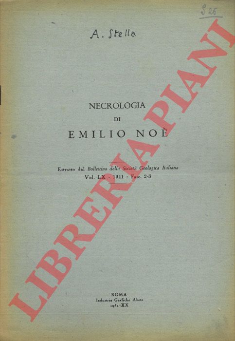 STELLA A. - - Necrologia di Emilio No.