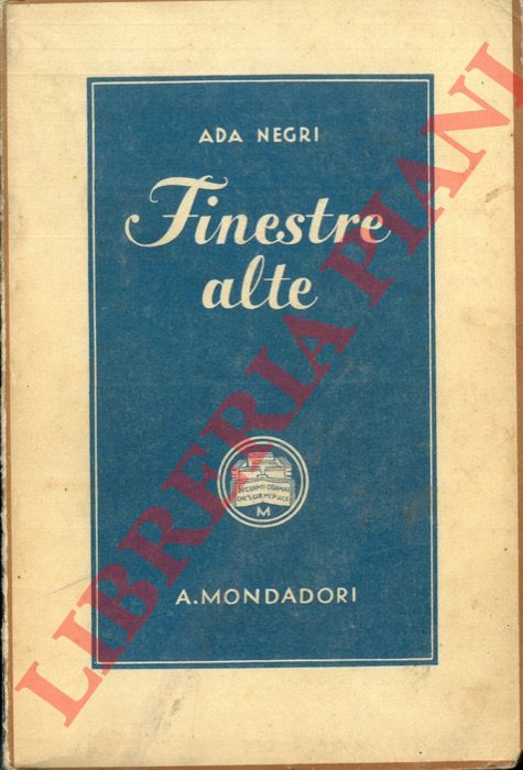 NEGRI Ada - - Finestre alte. Novelle.