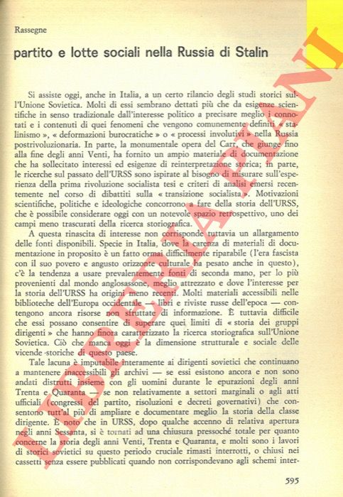 FOA Lisa - - Partito e lotte sociali nella Russia di Stalin.