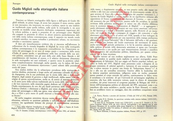 ROSSI Mario G. - - Guido Miglioli nella storiografia italiana contemporanea.