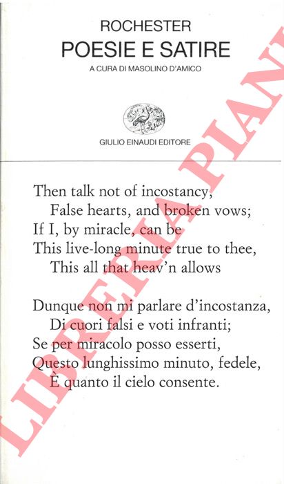 ROCHESTER John W. - - Poesie e satire.