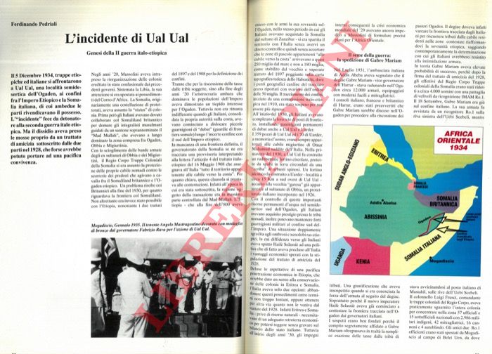 PEDRIALI Ferdinando - - L'incidente di Ual-Ual. Genesi della II guerra italo-etiopica.