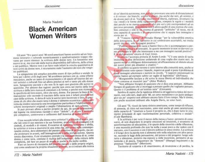 NADOTTI Maria - - Black American Women Writers.