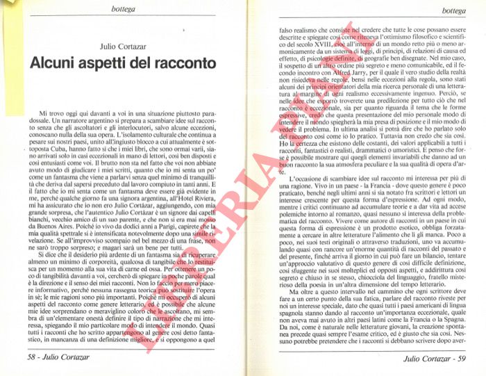 CORTAZAR Julio - - Alcuni aspetti del racconto.