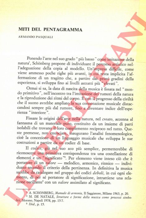 PASQUALI Armando - - Miti del pentagramma.