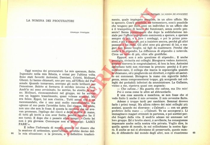 PONTIGGIA Giuseppe - - La nomina dei procuratori.