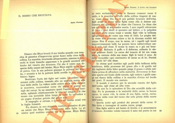 THOMAS Dylan - - Il bimbo che bruciava.