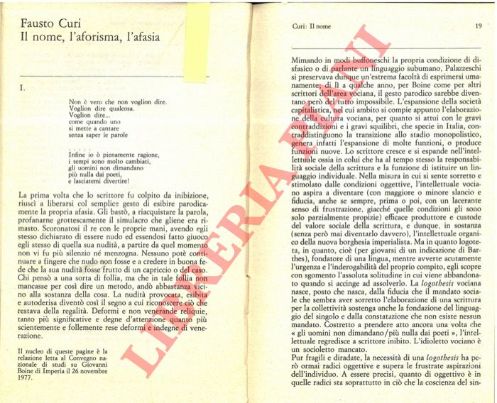 FISCHER Walter L. - - Matematica e poesia.