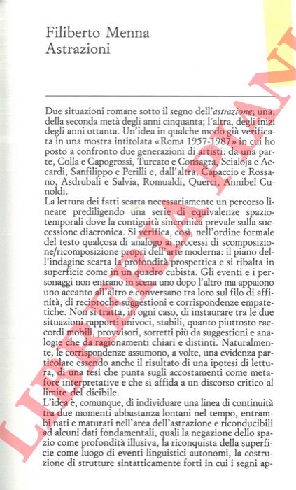 MENNA Filiberto - - Astrazioni.