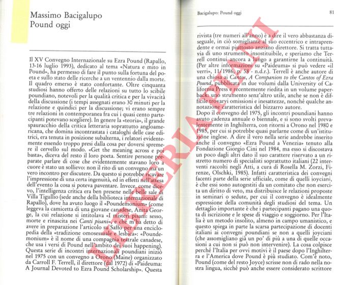 BACIGALUPO Massimo - - Pound oggi.