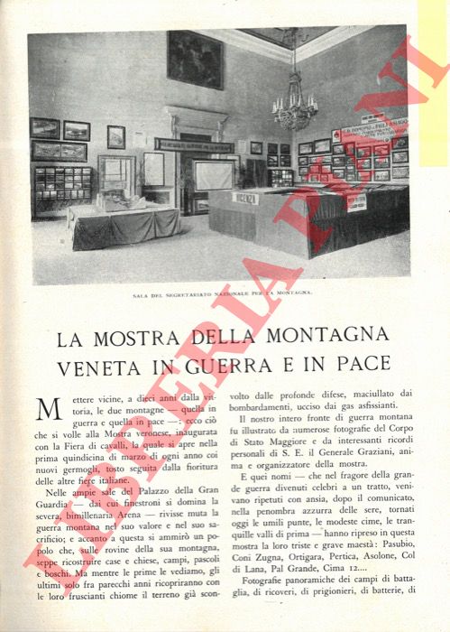 Alpinus - - La Mostra della montagna veneta in guerra e in pace.