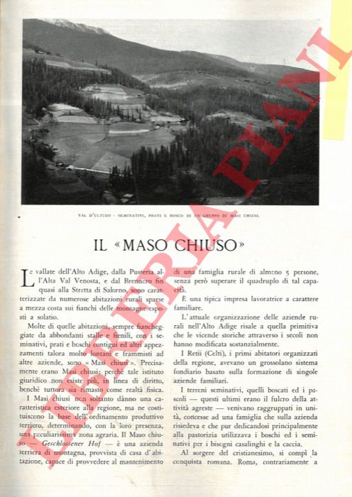 PILLA Cesare - - Il 'Maso chiuso'.