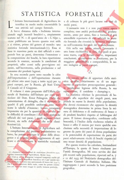 HOFFMANN Amerigo - - Statistica forestale.