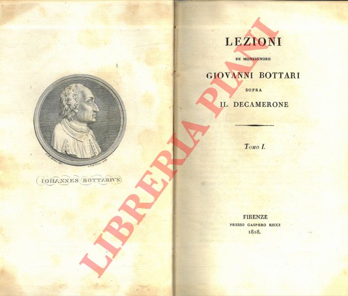 BOTTARI Giovanni - - Lezioni sopra il Decamerone.