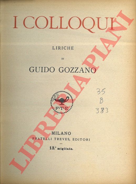 GOZZANO Guido - - I colloqui.