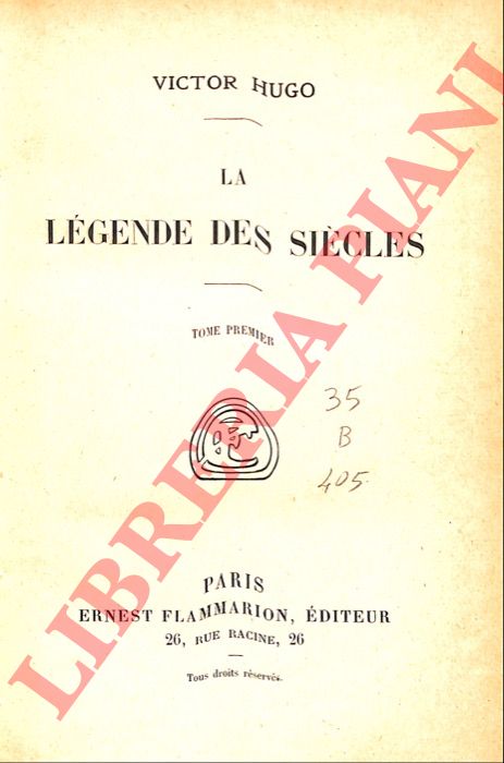 HUGO Victor - - La Lgende des sicles.