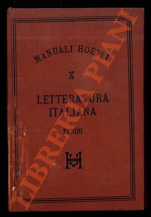 FENINI Cesare - - Letteratura italiana.