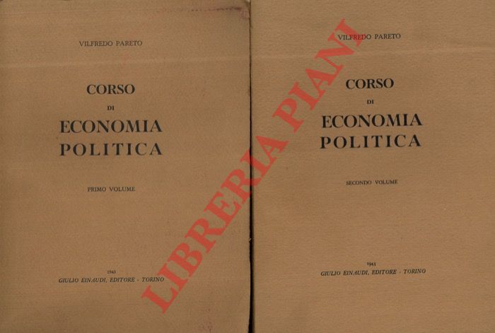 PARETO Vilfredo - - Corso di economia politica.