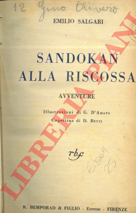 SALGARI Emilio - - Sandokan alla riscossa.