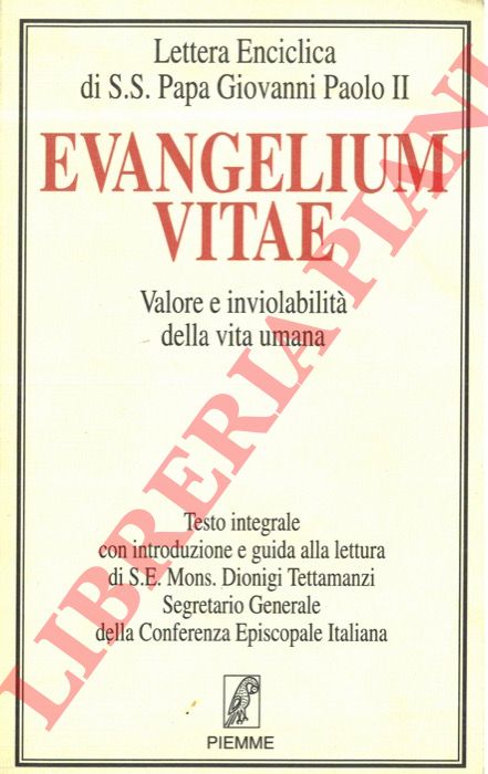 (TETTAMANZI Dionigi) - - Evangelium vitae.