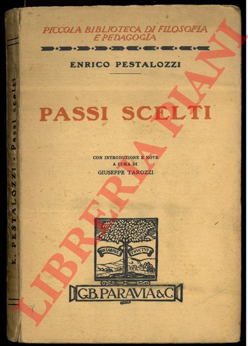 PESTALOZZI Enrico - - Passi scelti.