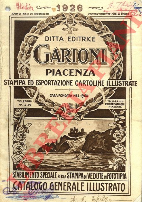 Editrice Garioni. Piacenza - - Catalogo generale illustrato.