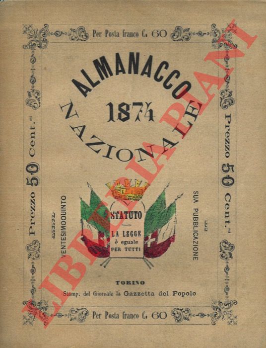 - - Almanacco nazionale 1874.