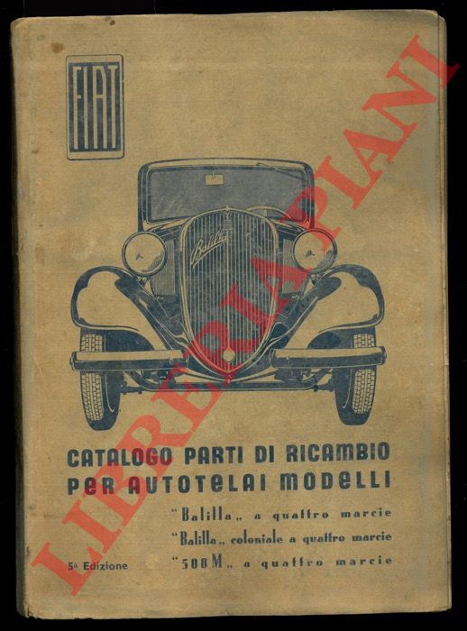 FIAT - - Catalogo parti di ricambio per autotelai modelli 