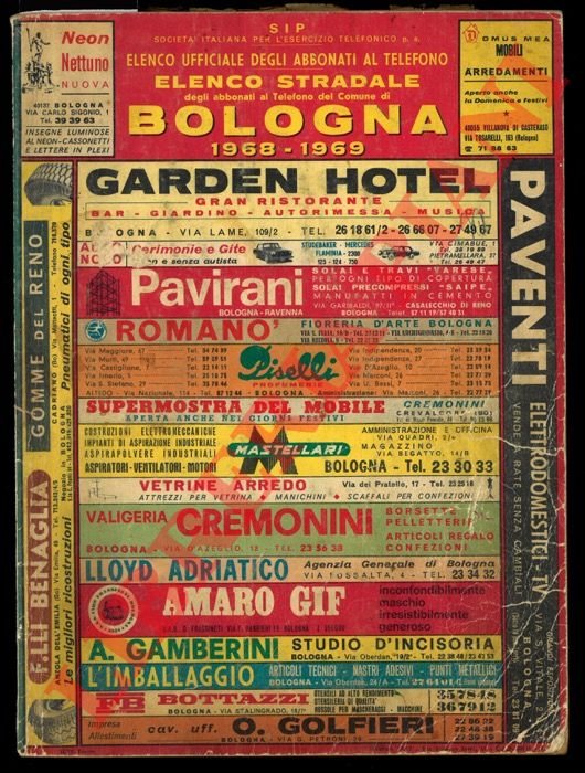 SIP - - Elenco stradale. Rete di Bologna. 1968/1969.