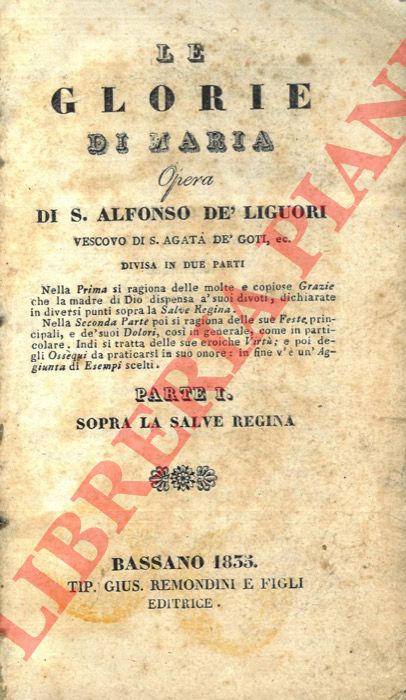 S.ALFONSO d LIGUORI - - Le glorie di Maria.
