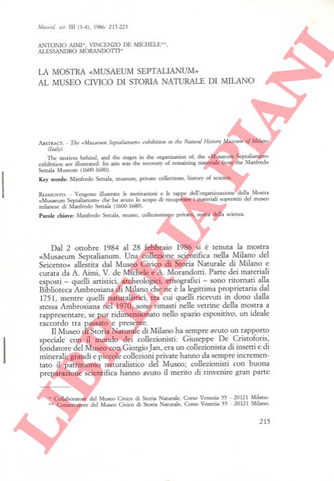 AIMI Antonio - DE MICHELE Vincenzo - MORANDOTTI Alessandro - - La Mostra 
